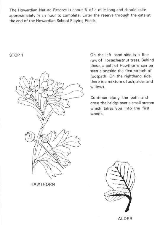 Howardian Local Nature Reserve
Nature Trail Booklet 1973