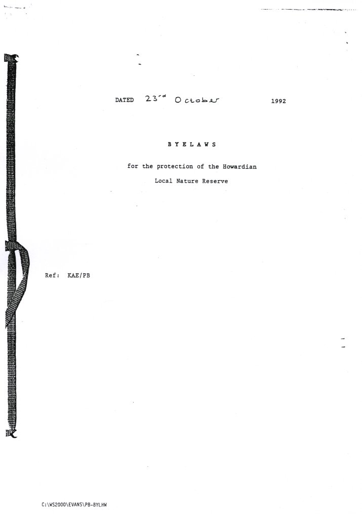 Bye Laws 1 July 1993 page 1