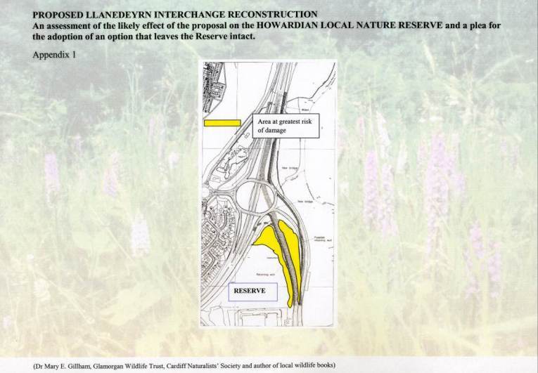 HowardianLNR
Llanederyn Interchange Proposal
Effects on Reserve
Appendix 1