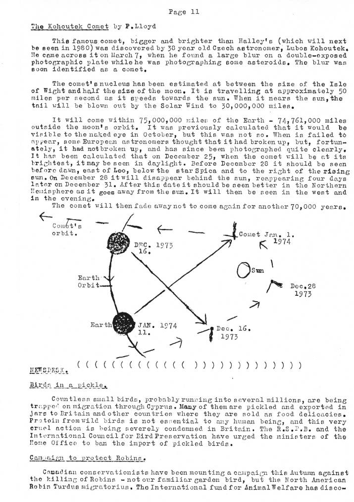 Natural History Gazette
No. 8 December 1973