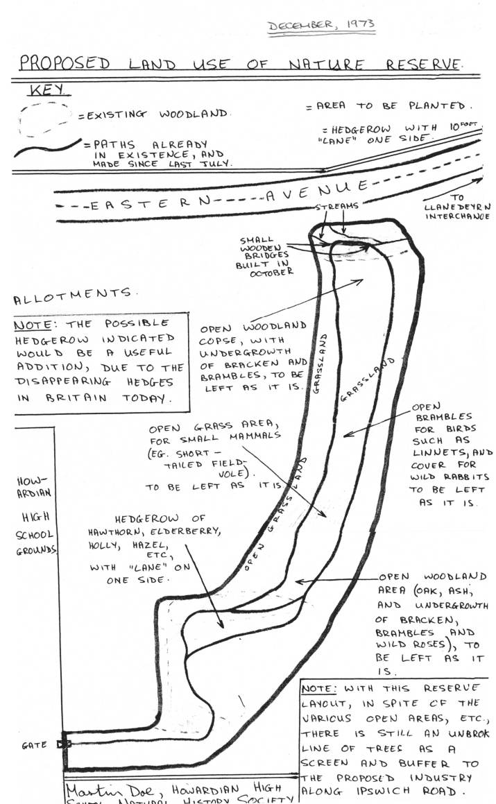 Proposed Land Use of Nature Reserve
December 1973