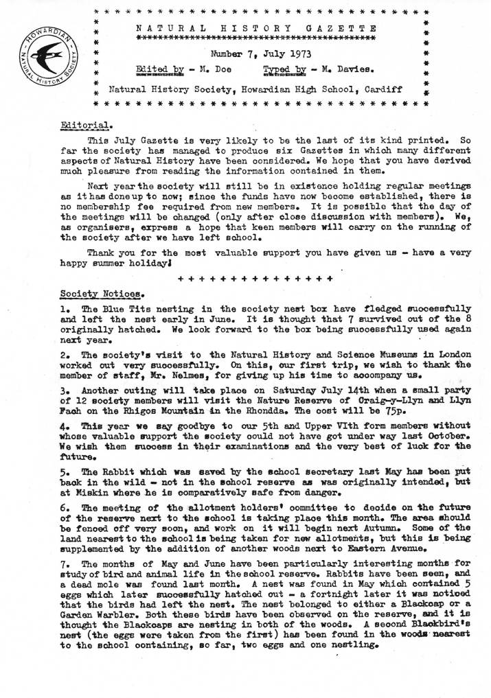 Gazette No. 7
July 1973