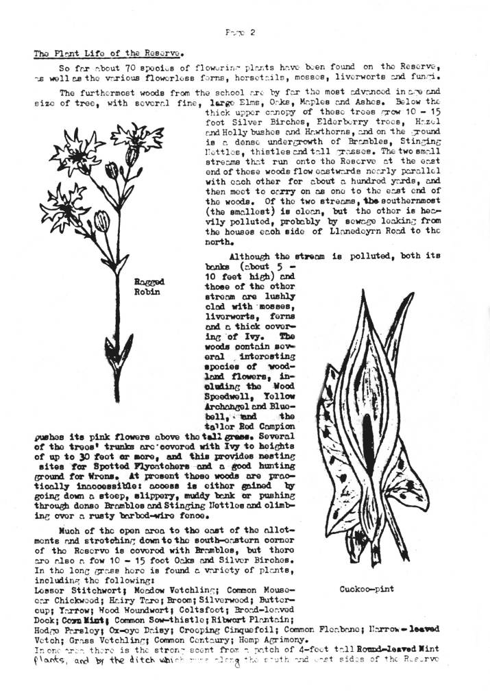 An Introduction to the School Nature Reserve
September 1973