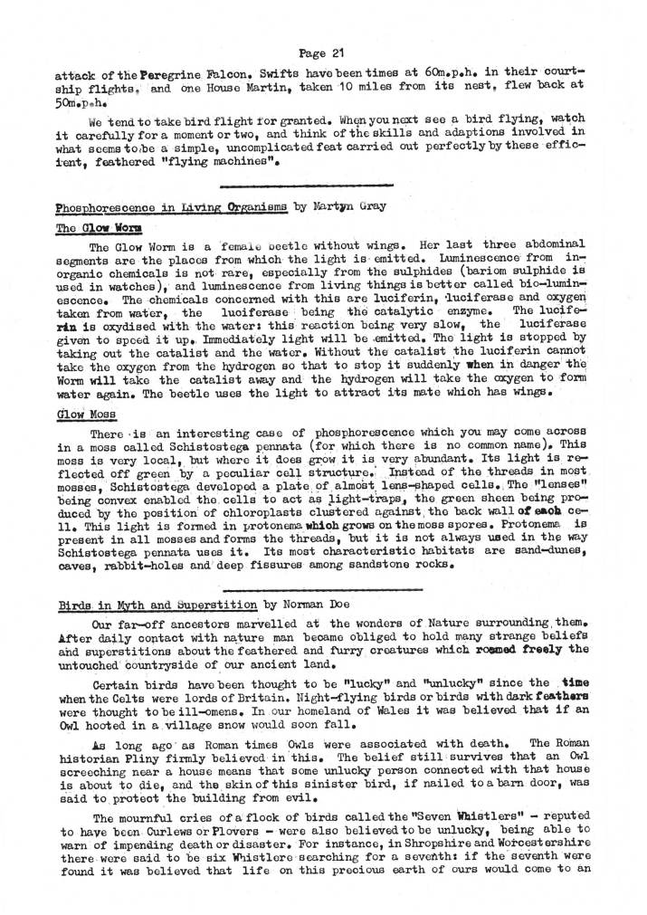 Natural History Gazette
No. 10 July 1974