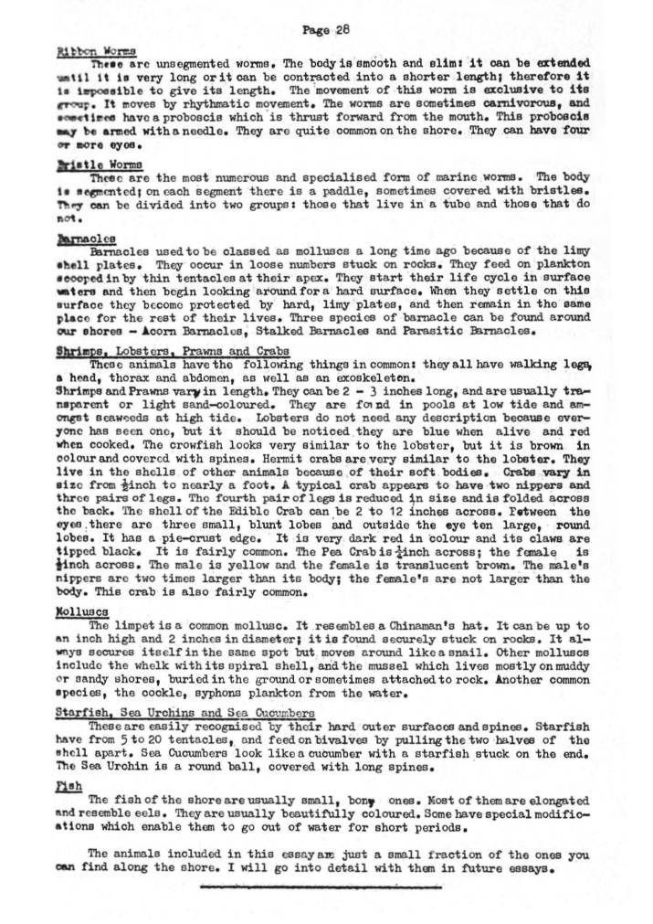 Natural History Gazette
No. 10 July 1974