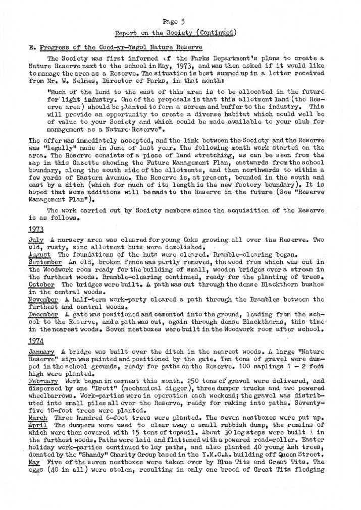 Natural History Gazette
No. 10 July 1974