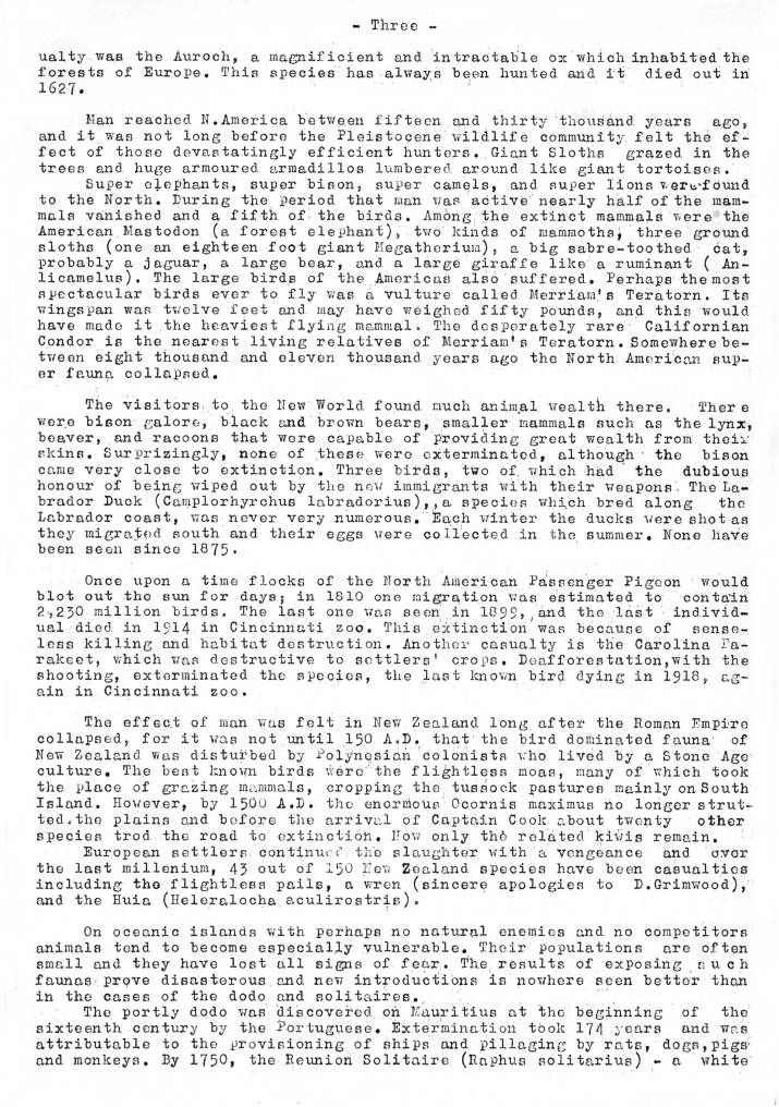 Natural History Gazette
No. 14 February 1975