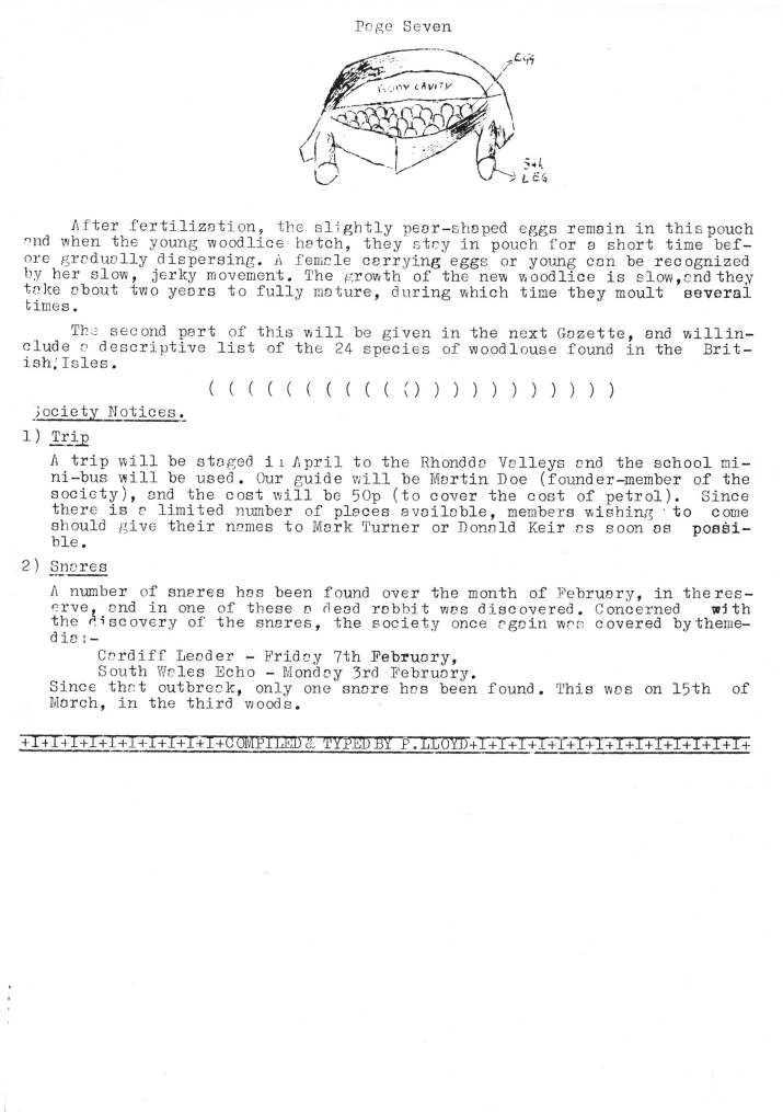 Natural History Gazette
No. 15 April 1975