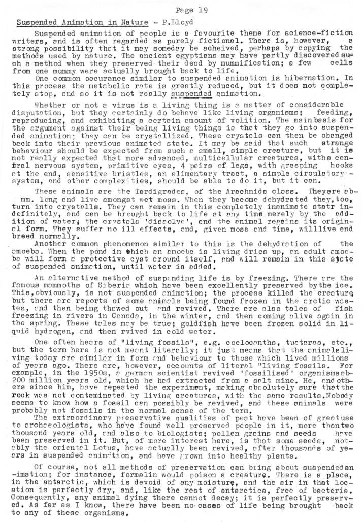 Natural History Gazette
No. 17 July 1975