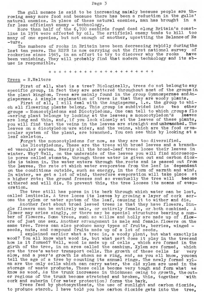 Natural History Gazette
No. 16 May 1975