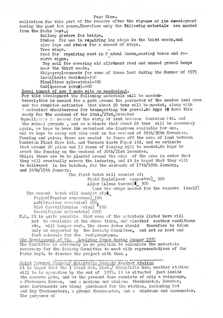 Natural History Gazette
No. 18 November 1975