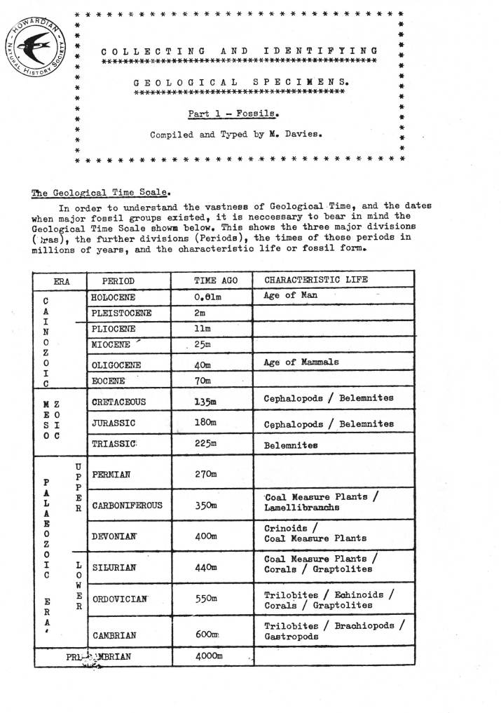 Identifying Geological Specimens
Part 1 - Fossils