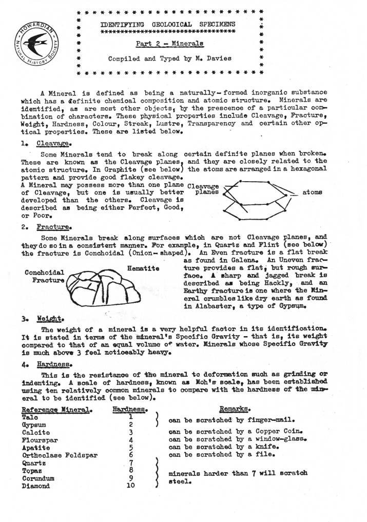 Identifying Geological Specimens
Part 2 - Minerals