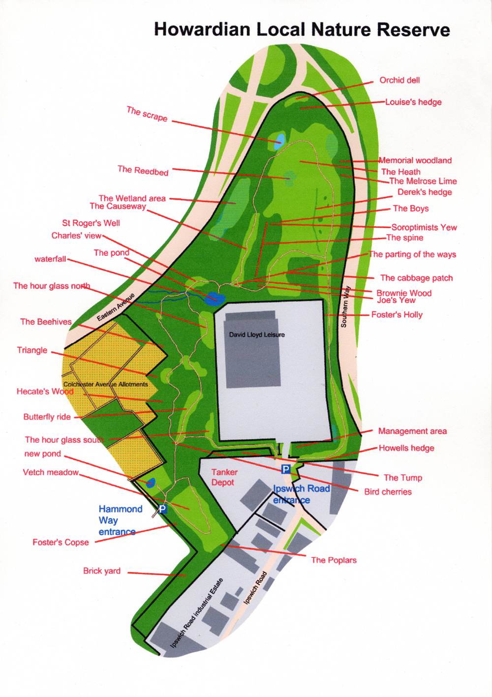 Howardian LNR Annotated Map