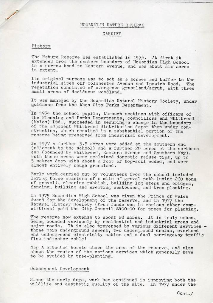 Management Plan 18/04/89 page 1