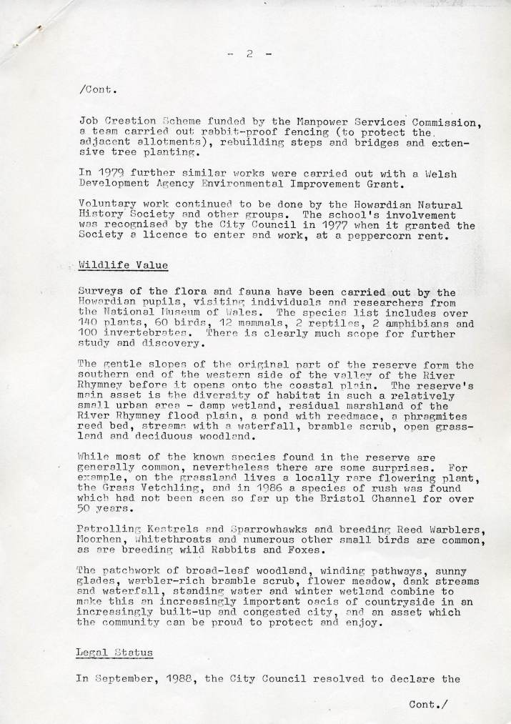 Management Plan 18/04/89 page 2