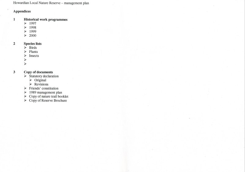 HowardianLNR 
Management plan 2000