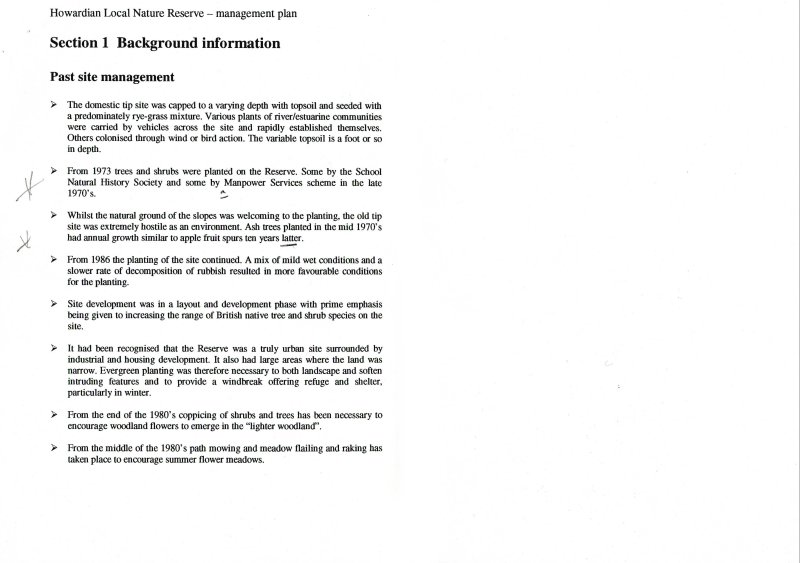 HowardianLNR 
Management plan 2000