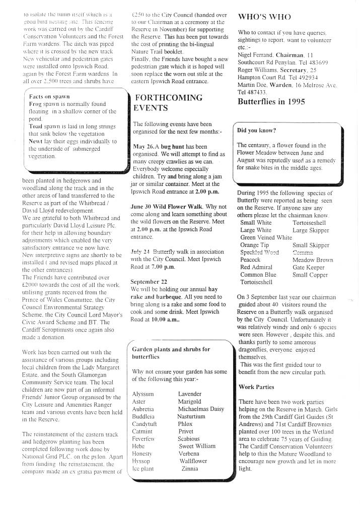 Newsletter Spring 1996 no. 4