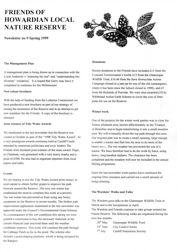 Newsletter Spring 1999 no. 9