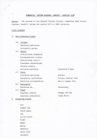 Species List 1973/1986