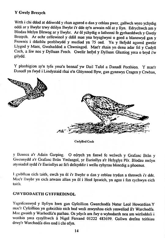 Howardian Local Nature Reserve
Nature Trail Booklet 1996 (Welsh)
General Information