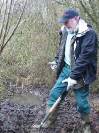 Howardian Local Nature Reserve 
    Digging out the channel