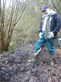 Howardian Local Nature Reserve 
    Digging out the channel