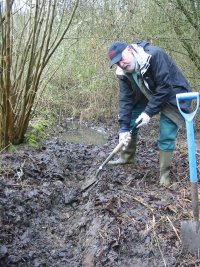 Howardian Local Nature Reserve 
    Digging out the channel