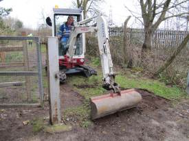 Howardian Local Nature Reserve  Clearing path Dec 2011