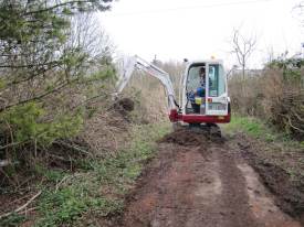 Howardian Local Nature Reserve Clearing path Dec 2011