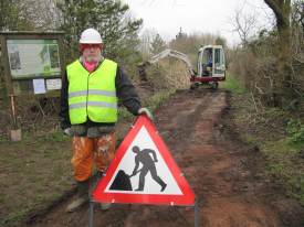 Howardian Local Nature Reserve Clearing path Dec 2011