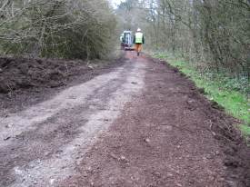 Howardian Local Nature Reserve Clearing path Dec 2011