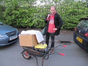 Skinner moth trap, generator and transport